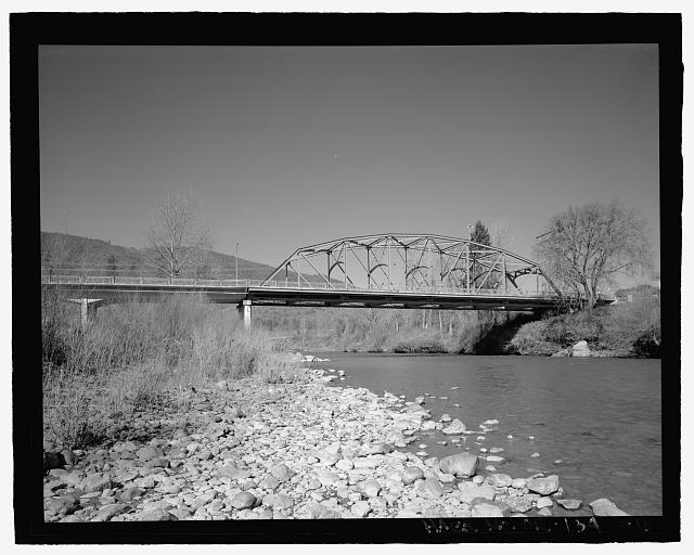 Elevation view of the Depot Street Bridge, view looking...