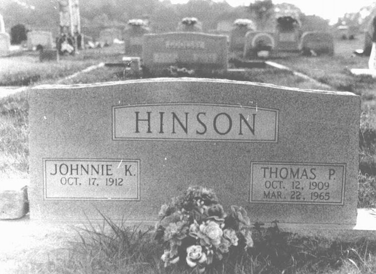 Johnnie K. & Thomas P. Hinson Headstone