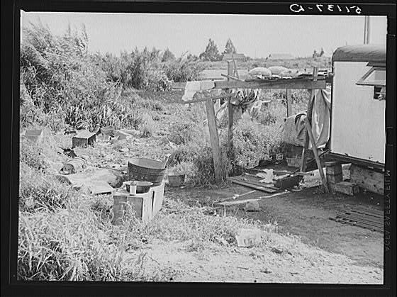 Migratory packinghouse workers' trailer (see 51118-D)...