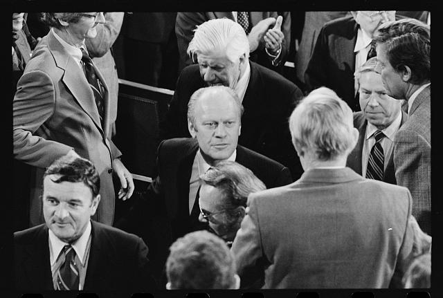 [President Gerald Ford surrounded by members of the 94th...