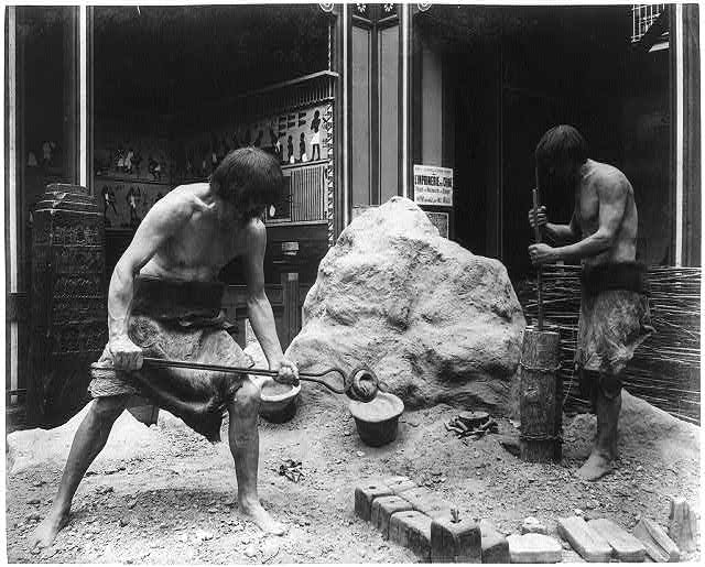[Diorama in the History of Work exhibit, demonstrating...