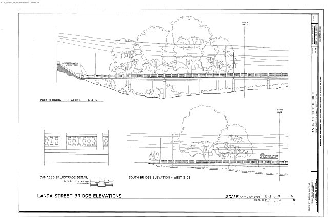 Landa Street Bridge Elevations - Landa Street Bridge,...