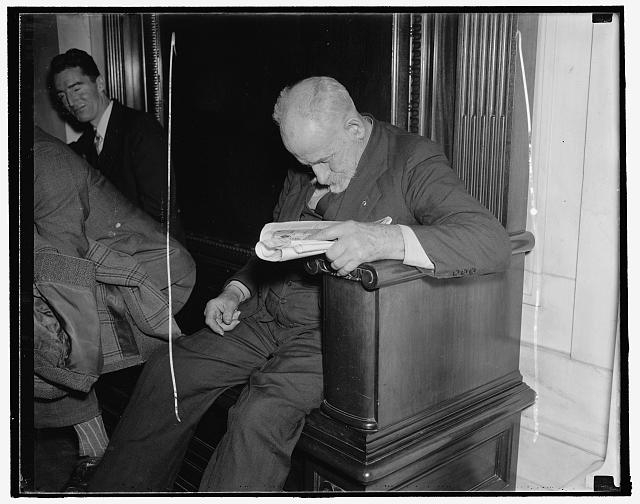 Naps thru senate questioning. Washington, D.C., Jan. 7....