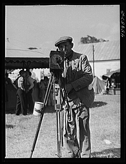 Tintype photographer at the World's Fair. Tunbridge, Vermont