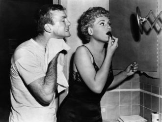 Aldo Ray and Judy Holliday in The Marrying Kind.