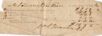 Chadwell Brittain - 1846 Property Tax Receipt including slaves