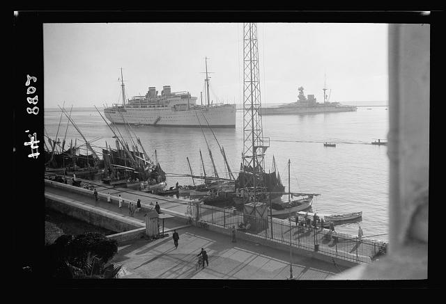 Egypt. Suez Canal. British warships, etc. at entrance of...