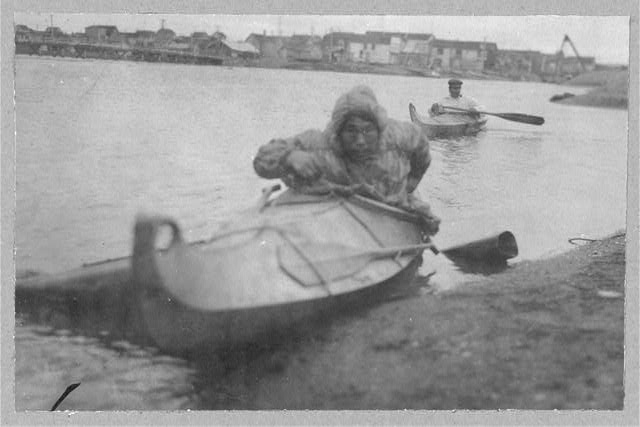 Eskimos in kayaks