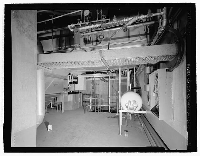 Looking north towards the sump, center rear, and air...