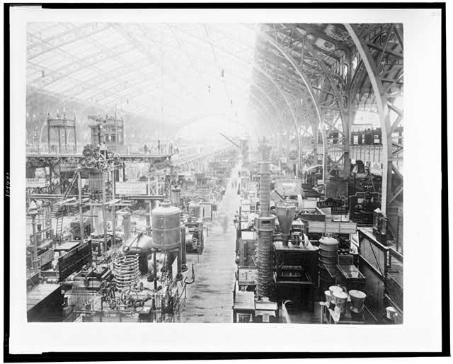 [Interior of Gallery of Machines, showing machinery,...