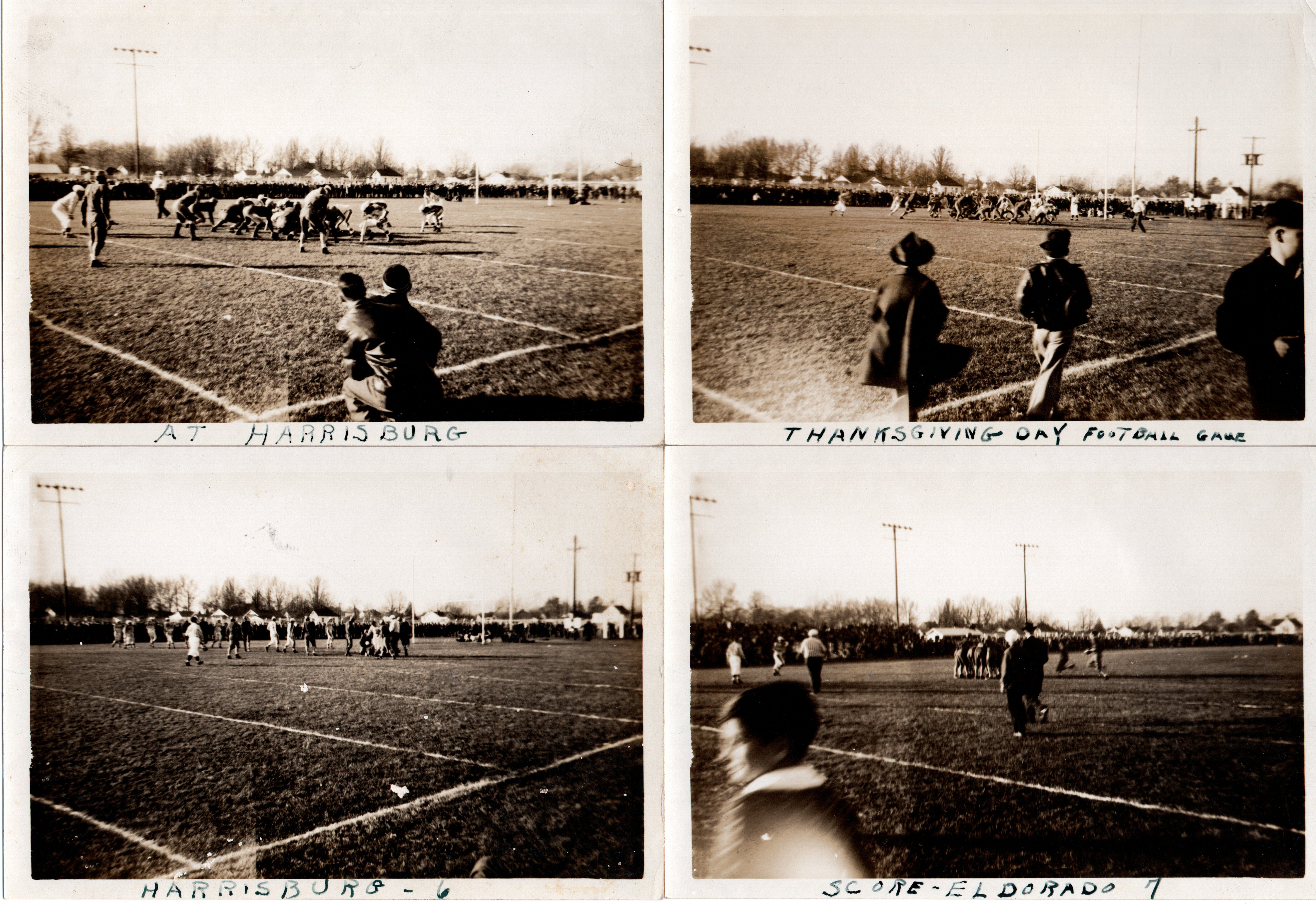 Harrisburg High School vs. Eldorado Township High School Thanksgiving Day Football Game c.1944