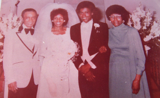 Cecils' wife & Parents on his wedding day
