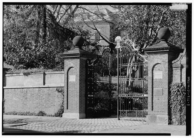 View of Entrance Gate - Dumbarton Oaks, 3101 R Street,...