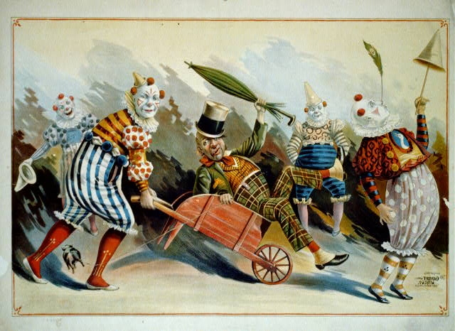 5 circus clowns
