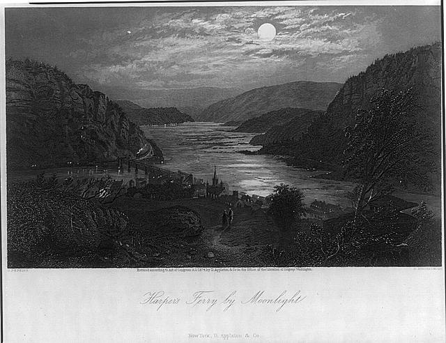 Harper's Ferry by moonlight / G. Perkins ; R. Hinshelwood.
