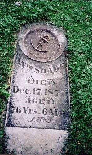 William Shade's gravestone