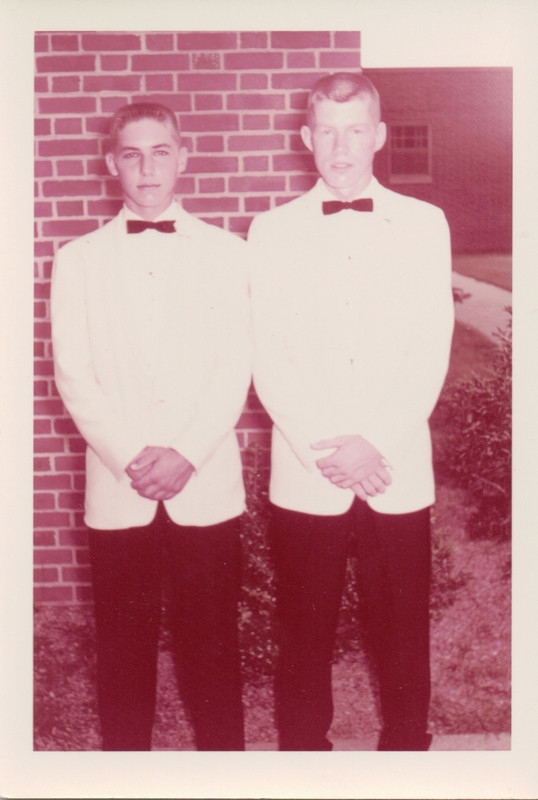 L-R  Ivan Larry Higgerson and Don Harold Higgerson, 10 Aug 1958, Norfolk County, VA, USA