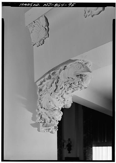 95. DETAIL OF THE SEA MOTIF PLASTER ORNAMENTATION -...