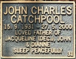 Gravesite of John Charles Catchpool