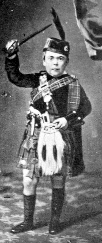 Portrait of Tom Thumb in Kilt