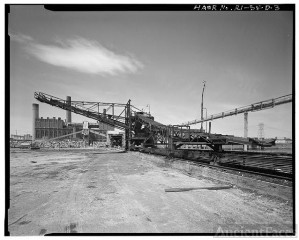 3. Conveyor 'A', with stacker, and conveyors along south...