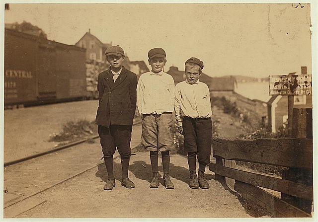 Three young cutters who work in the Seacoast Canning Co.,...