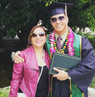 Reiji Minato - With Mom 2 (Cal Poly Pomona Business School Class of 2017)
