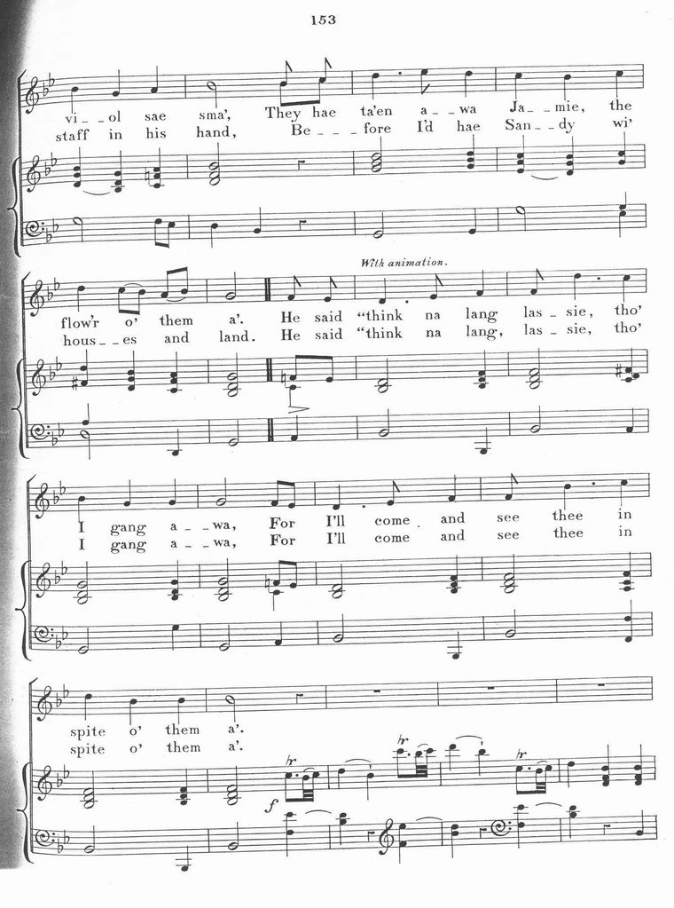 Musical score of George Halkett's poem - page 2