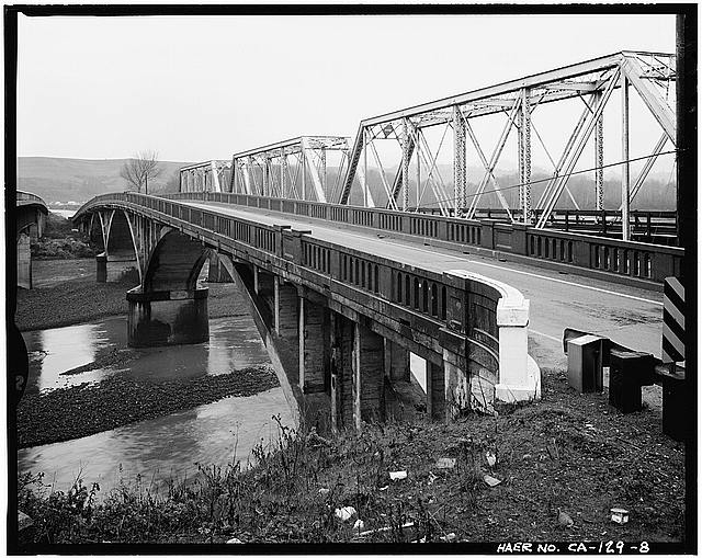 8. OBLIQUE VIEW OF DOWNSTREAM ELEVATION, LOOKING...