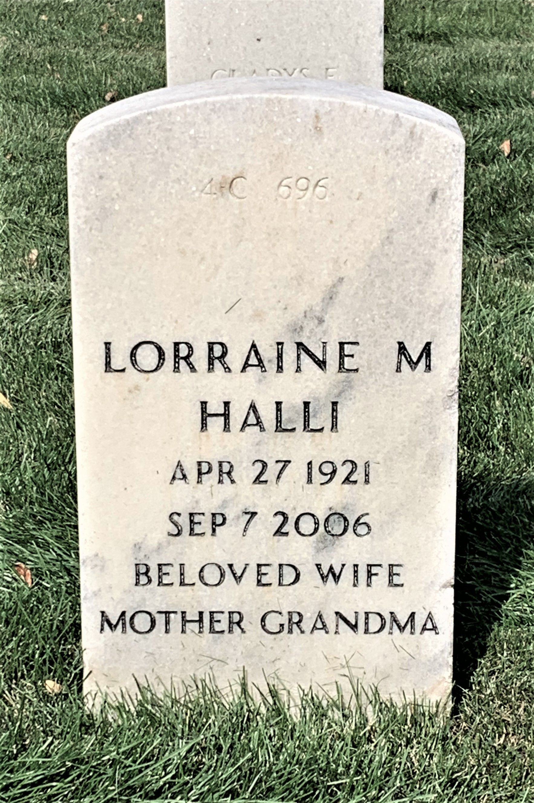 Lorraine Martha Halli Gravesite