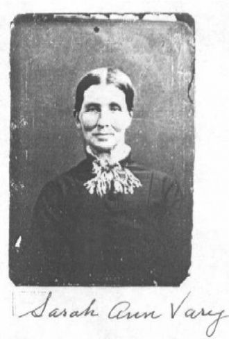 Sarah Ann (Vary) Brown, 1865 New York