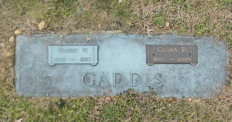 Clora B. & Hubert W. Gaddis gravesite