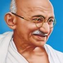 A photo of Mahatma Karamchand Gandhi