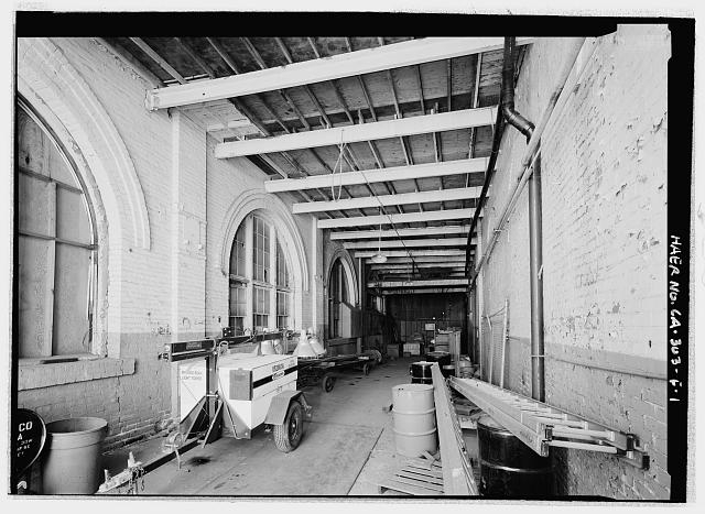 PAINT SHOP, COVERED ALLEY, LOOKING WEST. - Southern...