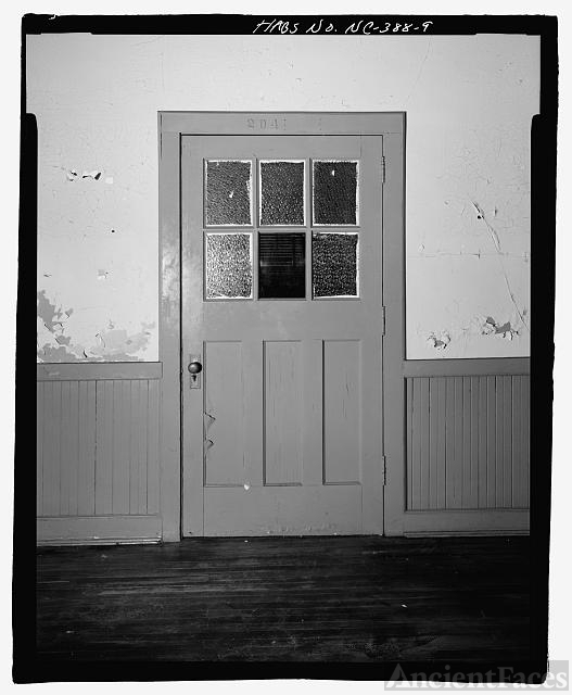 9. Typical door, second floor hall from east North...