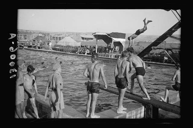 Y.M.C.A. celebration at Beit Nabala on May 21, '44. Diving