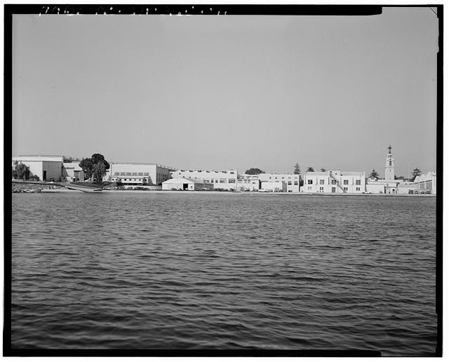 View looking west toward southern end of seaplane ramps...