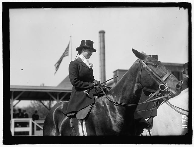 ELKINS, KATHARINE; MRS. WILLIAM F. HITT. HORSE SHOW