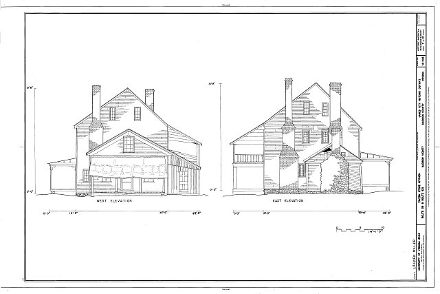 East & west elevations - Tavern-Store-Kitchen, Route 29 &...
