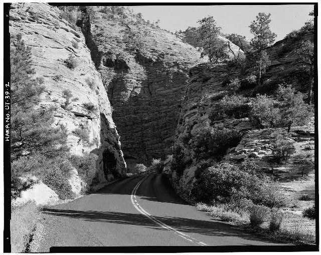 2. OVERALL VIEW OF HIGHWAY THROUGH ROCK CUT, LOOKING EAST...
