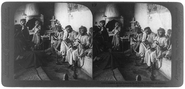 Arab leisure in a coffee house of Mosul