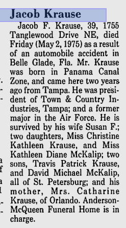 Jacob Krause obituary