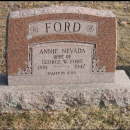 Anna Nevada Gann Ford & George Ford Gravestone