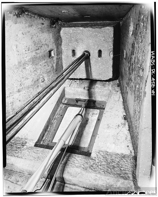 Trap door and underside of cap stone of pyramid ion