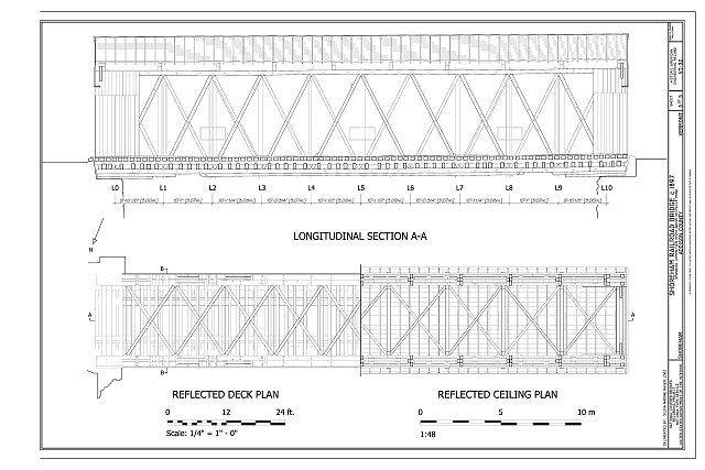 Longitudinal Section A-A; Reflected Deck Plan; Reflected...