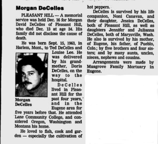 Morgan  David Decells Obituary