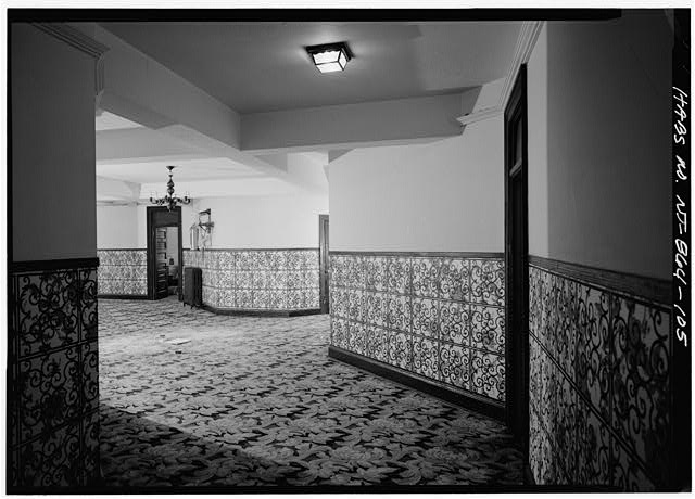 105. VIEW OF THE INTERSECTION OF TWO PUBLIC CORRIDORS ON...