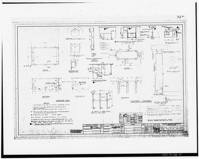47. Photograph of a line drawing. '304 S.S. NUTSCHE BOX...