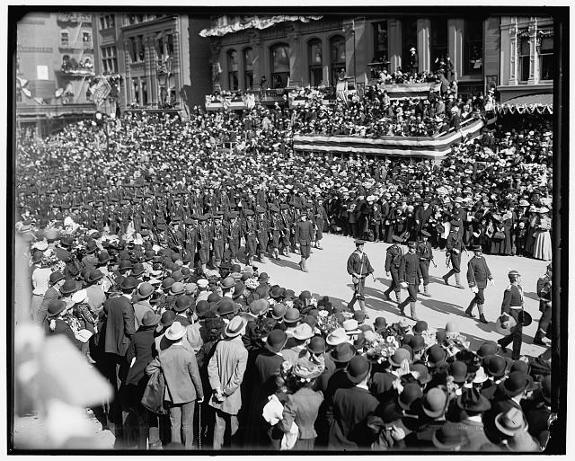 Sailors from U.S.S. New York, Dewey Land Parade