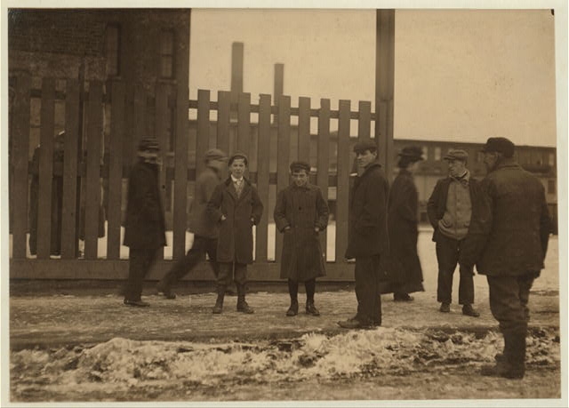 [Boy in stocking cap (taller of two) is James Ryan, 89...